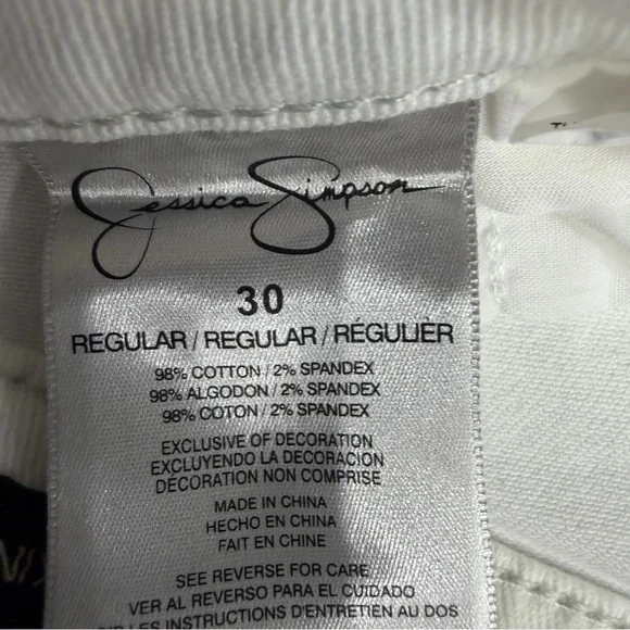 Jessica Simpson Women's Cream White Skinny Jeans Stretch Denim Size 30 - Picture 6 of 11